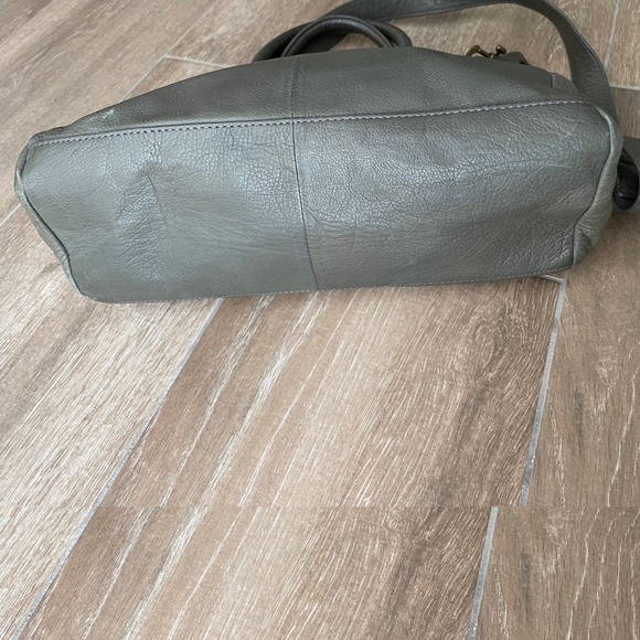 Liebeskind Berlin Grey Green Leather Tote Bag Satchel Purse with Shoulder Strap - Picture 5 of 16